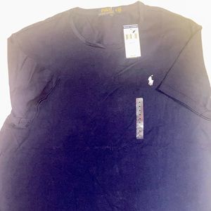 Polo Ralph Lauren Short Sleeve Collarless Polo Size XL Navy Shirt